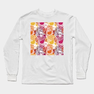 Sugar Skulls , Halloween , Day Of the dead Long Sleeve T-Shirt